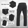imageTACVASEN Mens Cargo Pants 5 Pockets Water Resistant Lightweight Quick Dry Ripstop Stretch Pants for Hiking Work TravelBlack
