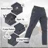 imageTACVASEN Mens Cargo Pants 5 Pockets Water Resistant Lightweight Quick Dry Ripstop Stretch Pants for Hiking Work TravelDark Grey