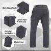 imageTACVASEN Mens Cargo Pants 5 Pockets Water Resistant Lightweight Quick Dry Ripstop Stretch Pants for Hiking Work TravelDark Grey