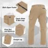 imageTACVASEN Mens Cargo Pants 5 Pockets Water Resistant Lightweight Quick Dry Ripstop Stretch Pants for Hiking Work TravelKhaki