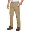 imageTACVASEN Mens Cargo Pants 5 Pockets Water Resistant Lightweight Quick Dry Ripstop Stretch Pants for Hiking Work TravelKhaki