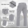 imageTACVASEN Mens Cargo Pants 5 Pockets Water Resistant Lightweight Quick Dry Ripstop Stretch Pants for Hiking Work TravelLight Grey