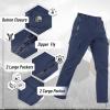 imageTACVASEN Mens Cargo Pants 5 Pockets Water Resistant Lightweight Quick Dry Ripstop Stretch Pants for Hiking Work TravelNavy