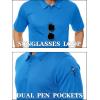 imageTACVASEN Mens Golf Polo Short Sleeve Performance Polo Quick Dry Tactical Polo Shirt Dry Fit Pique Lightweight ShirtAzure