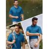imageTACVASEN Mens Golf Polo Short Sleeve Performance Polo Quick Dry Tactical Polo Shirt Dry Fit Pique Lightweight ShirtBlue Green