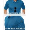 imageTACVASEN Mens Golf Polo Short Sleeve Performance Polo Quick Dry Tactical Polo Shirt Dry Fit Pique Lightweight ShirtBlue Green