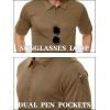 imageTACVASEN Mens Golf Polo Short Sleeve Performance Polo Quick Dry Tactical Polo Shirt Dry Fit Pique Lightweight ShirtBrown