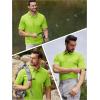 imageTACVASEN Mens Golf Polo Short Sleeve Performance Polo Quick Dry Tactical Polo Shirt Dry Fit Pique Lightweight ShirtFgreen