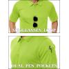 imageTACVASEN Mens Golf Polo Short Sleeve Performance Polo Quick Dry Tactical Polo Shirt Dry Fit Pique Lightweight ShirtFgreen