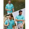 imageTACVASEN Mens Golf Polo Short Sleeve Performance Polo Quick Dry Tactical Polo Shirt Dry Fit Pique Lightweight ShirtLake Blue