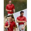imageTACVASEN Mens Golf Polo Short Sleeve Performance Polo Quick Dry Tactical Polo Shirt Dry Fit Pique Lightweight ShirtTomato Red