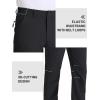 imageTACVASEN Mens Hiking Pants Stretch Lightweight Water Resistant Quick Dry Straight Fit Slacks Dress Work Casual PantsBlack