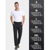 imageTACVASEN Mens Hiking Pants Stretch Lightweight Water Resistant Quick Dry Straight Fit Slacks Dress Work Casual PantsBlack
