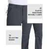 imageTACVASEN Mens Hiking Pants Stretch Lightweight Water Resistant Quick Dry Straight Fit Slacks Dress Work Casual PantsDark Grey