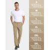 imageTACVASEN Mens Hiking Pants Stretch Lightweight Water Resistant Quick Dry Straight Fit Slacks Dress Work Casual PantsKhaki