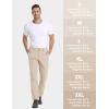 imageTACVASEN Mens Hiking Pants Stretch Lightweight Water Resistant Quick Dry Straight Fit Slacks Dress Work Casual PantsLight Khaki