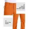imageTACVASEN Mens Hiking Pants Stretch Lightweight Water Resistant Quick Dry Straight Fit Slacks Dress Work Casual PantsOrange