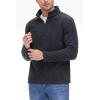 imageTACVASEN Mens Quarter Zip Sweatshirt Long Sleeve Pullover 14 Zip Up Golf Shirt for Men Winter Fleece Lined Thermal SweaterBlack