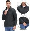 imageTACVASEN Mens Quarter Zip Sweatshirt Long Sleeve Pullover 14 Zip Up Golf Shirt for Men Winter Fleece Lined Thermal SweaterBlack