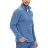 imageTACVASEN Mens Quarter Zip Sweatshirt Long Sleeve Pullover 14 Zip Up Golf Shirt for Men Winter Fleece Lined Thermal SweaterBlue Grey