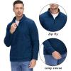 imageTACVASEN Mens Quarter Zip Sweatshirt Long Sleeve Pullover 14 Zip Up Golf Shirt for Men Winter Fleece Lined Thermal SweaterDark Blue