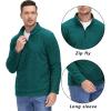 imageTACVASEN Mens Quarter Zip Sweatshirt Long Sleeve Pullover 14 Zip Up Golf Shirt for Men Winter Fleece Lined Thermal SweaterDark Green