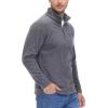imageTACVASEN Mens Quarter Zip Sweatshirt Long Sleeve Pullover 14 Zip Up Golf Shirt for Men Winter Fleece Lined Thermal SweaterDark Grey