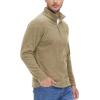 imageTACVASEN Mens Quarter Zip Sweatshirt Long Sleeve Pullover 14 Zip Up Golf Shirt for Men Winter Fleece Lined Thermal SweaterKhaki
