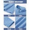 imageTACVASEN Mens Quarter Zip Sweatshirt Long Sleeve Pullover 14 Zip Up Golf Shirt for Men Winter Fleece Lined Thermal SweaterLight Blue