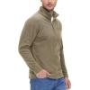 imageTACVASEN Mens Quarter Zip Sweatshirt Long Sleeve Pullover 14 Zip Up Golf Shirt for Men Winter Fleece Lined Thermal SweaterLight Brown