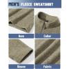 imageTACVASEN Mens Quarter Zip Sweatshirt Long Sleeve Pullover 14 Zip Up Golf Shirt for Men Winter Fleece Lined Thermal SweaterLight Brown