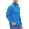 imageTACVASEN Mens Quarter Zip Sweatshirt Long Sleeve Pullover 14 Zip Up Golf Shirt for Men Winter Fleece Lined Thermal SweaterSee Blue