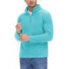 imageTACVASEN Mens Quarter Zip Sweatshirt Long Sleeve Pullover 14 Zip Up Golf Shirt for Men Winter Fleece Lined Thermal SweaterWater Blue