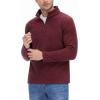 imageTACVASEN Mens Quarter Zip Sweatshirt Long Sleeve Pullover 14 Zip Up Golf Shirt for Men Winter Fleece Lined Thermal SweaterWine Red