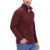 imageTACVASEN Mens Quarter Zip Sweatshirt Long Sleeve Pullover 14 Zip Up Golf Shirt for Men Winter Fleece Lined Thermal SweaterWine Red