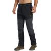 imageTACVASEN Mens Ski Pants Snowboard Hiking Winter Pants Waterproof Pants Insulated Windproof Pants for Outdoor WorkAblack Grey