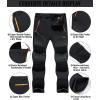imageTACVASEN Mens Snow Ski Pants Fleece Lined Winter Hiking Pants Waterproof Insulated Pants Snowboard Work OutdoorBlack
