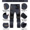 imageTACVASEN Mens Snow Ski Pants Fleece Lined Winter Hiking Pants Waterproof Insulated Pants Snowboard Work OutdoorDark Grey