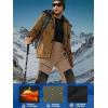 imageTACVASEN Mens Snow Ski Pants Fleece Lined Winter Hiking Pants Waterproof Insulated Pants Snowboard Work OutdoorLight Brown