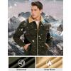imageTACVASEN Mens Winter Jacket Sherpa Fleece Lined Cargo Coat Warm Thick Trucker Jacket with Multi PocketsArmy Green