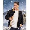 imageTACVASEN Mens Winter Jacket Sherpa Fleece Lined Cargo Coat Warm Thick Trucker Jacket with Multi PocketsBlack