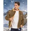 imageTACVASEN Mens Winter Jacket Sherpa Fleece Lined Cargo Coat Warm Thick Trucker Jacket with Multi PocketsKhaki