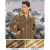 imageTACVASEN Mens Winter Jacket Sherpa Fleece Lined Cargo Coat Warm Thick Trucker Jacket with Multi PocketsKhaki