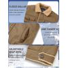 imageTACVASEN Mens Winter Jacket Sherpa Fleece Lined Cargo Coat Warm Thick Trucker Jacket with Multi PocketsKhaki