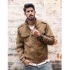 imageTACVASEN Mens Winter JacketFleece Cotton Military Coat Thicken Casual Cargo Bomber Jacket02 Khaki