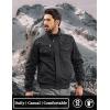 imageTACVASEN Mens Winter JacketFleece Cotton Military Coat Thicken Casual Cargo Bomber JacketBlack
