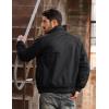 imageTACVASEN Mens Winter JacketFleece Cotton Military Coat Thicken Casual Cargo Bomber JacketBlack