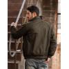 imageTACVASEN Mens Winter JacketFleece Cotton Military Coat Thicken Casual Cargo Bomber JacketCoffee
