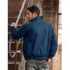 imageTACVASEN Mens Winter JacketFleece Cotton Military Coat Thicken Casual Cargo Bomber JacketDenim Blue