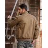 imageTACVASEN Mens Winter JacketFleece Cotton Military Coat Thicken Casual Cargo Bomber JacketKhaki